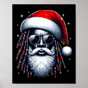 Afrikaans-Amerikaanse kerstkerstpajama - zwart Poster
