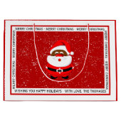Afrikaans-Amerikaanse Kerstman Kerstmis rood Groot Cadeauzakje (Voorkant)