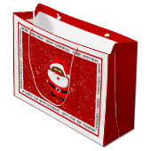 Afrikaans-Amerikaanse Kerstman Kerstmis rood Groot Cadeauzakje (Voorkant Gekanteld)