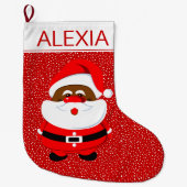 Afrikaans-Amerikaanse kerstman, rood wit met Kerst Grote Kerstsok (Voorkant)