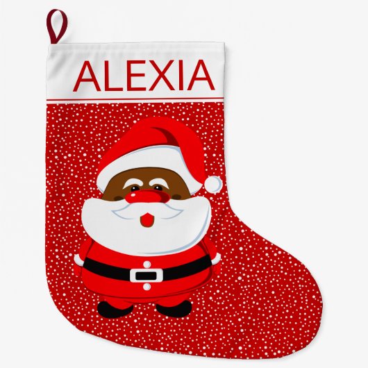 Afrikaans-Amerikaanse kerstman, rood wit met Kerst Grote Kerstsok (Voorkant)