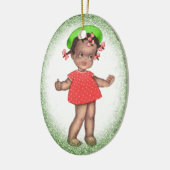 -Afrikaans-Amerikaanse kerstsieraad Keramisch Ornament (Links)