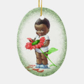 -Afrikaans-Amerikaanse kerstversiering Keramisch Ornament (Achterkant)