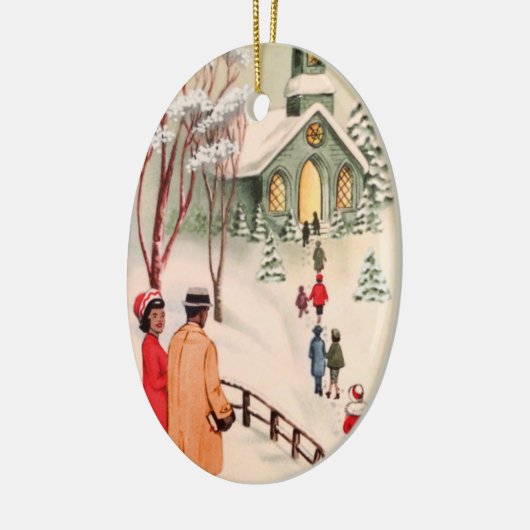 -Afrikaans-Amerikaanse kerstversiering Keramisch Ornament (Links)