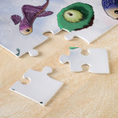 Afrikaans-Amerikaanse Kinderen op vliegende vis Legpuzzel (Zijkant)