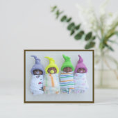 Afrikaans-Amerikaanse kleedbaby's: Polymeer Clay Briefkaart (Staand voorkant)