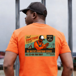 Afrikaans-Amerikaanse klusjesman promotioneel aanp T-shirt