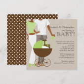 Afrikaans-Amerikaanse koppel geneutrale Baby showe Kaart (Voorkant / Achterkant)