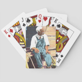 -Afrikaans-Amerikaanse Man Pokerkaarten