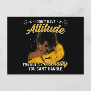 Afrikaans-Amerikaanse Melanin Queen Black Girl Mag Briefkaart