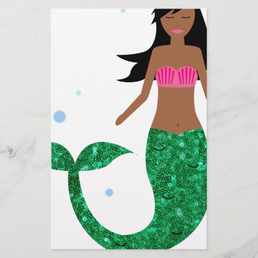 afrikaans - amerikaanse mermaïdie briefpapier (Voorkant)