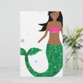afrikaans - amerikaanse mermaïdie briefpapier (Staand voorkant)