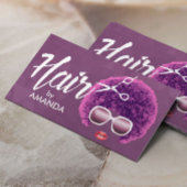 Afrikaans-Amerikaanse moderne Paarse Hair Salon Visitekaartje