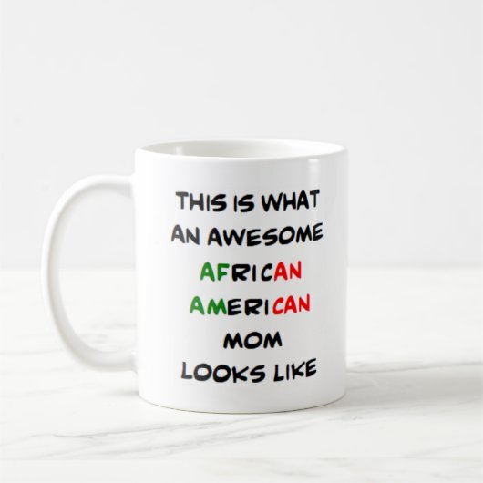 afrikaans-amerikaanse moeder, geweldige koffiemok (Links)