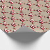 Afrikaans-Amerikaanse Mr en Mrs Clause Gift Wrap Cadeaupapier (Hoek)