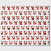 Afrikaans-Amerikaanse Mr. en Mrs. Santa Claus Kers Cadeaupapier (Vlak)