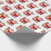 Afrikaans-Amerikaanse Mr. en Mrs. Santa Claus Kers Cadeaupapier (Hoek)