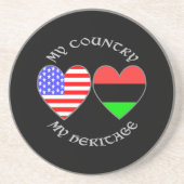 Afrikaans-Amerikaanse National Heritage Onderzette Zandsteen Onderzetter (Voorkant)