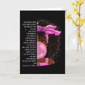 Afrikaans-Amerikaanse Nubische Koningin Zwarte Mei Kaart (Gele Bloem)