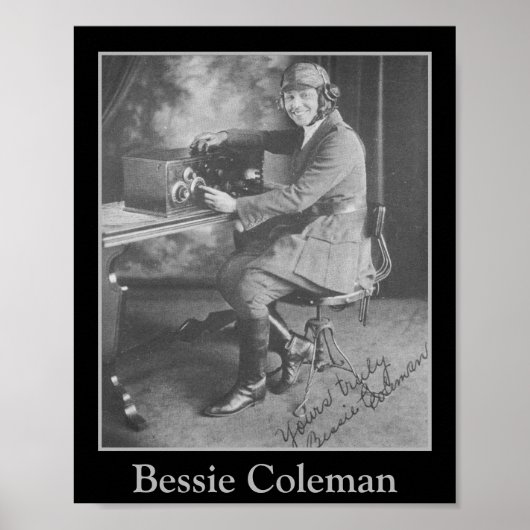Afrikaans-Amerikaanse piloot Bessie Coleman Portra Poster (Voorkant)