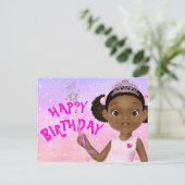 Afrikaans-Amerikaanse prinses Ballerina Poem Briefkaart (Staand voorkant)