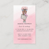 Afrikaans-Amerikaanse roze en blauwe denim Floral  Visitekaartje (Achterkant)