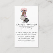 Afrikaans-Amerikaanse roze en blauwe denim Floral Visitekaartje (Achterkant)