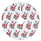 Afrikaans-Amerikaanse Santa Brushed Polyester Kerstboom Rok (Voorkant)