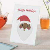 Afrikaans-Amerikaanse Santa Pedestal Sign Reclamebord Met Voetstuk (Insitu)