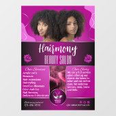 Afrikaans-Amerikaanse schoonheidssalonfront aanpas Raamsticker (Vel)