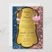 Afrikaans-Amerikaanse seksespecifieke goudglitter Kaart (Voorkant)