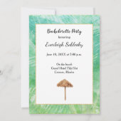 Afrikaans-Amerikaanse Tropische Bachelorette Party Kaart (Achterkant)