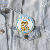 Afrikaans-Amerikaanse Twin Boy's Baby shower Oma Ronde Button 7,6 Cm (In situ)