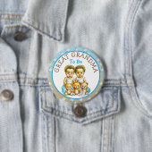 Afrikaans-Amerikaanse Twin Boy's Baby shower Oma Ronde Button 7,6 Cm (In situ)