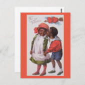 -Afrikaans-Amerikaanse Valentijn Briefkaart (Voorkant / Achterkant)