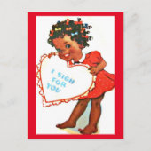 -Afrikaans-Amerikaanse Valentijn Briefkaart (Voorkant)