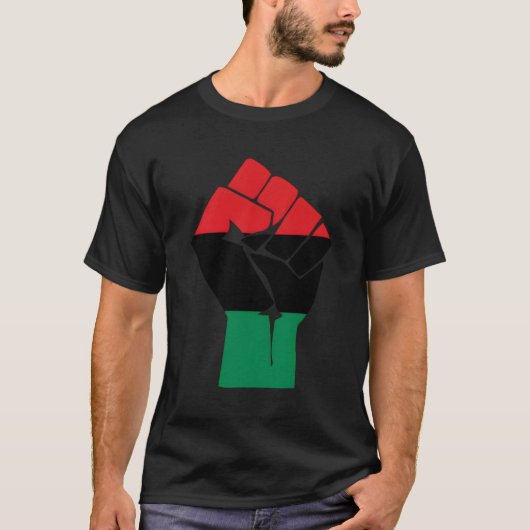Afrikaans-Amerikaanse vlag eerste Afrikaans erfgoe T-shirt (Voorkant)