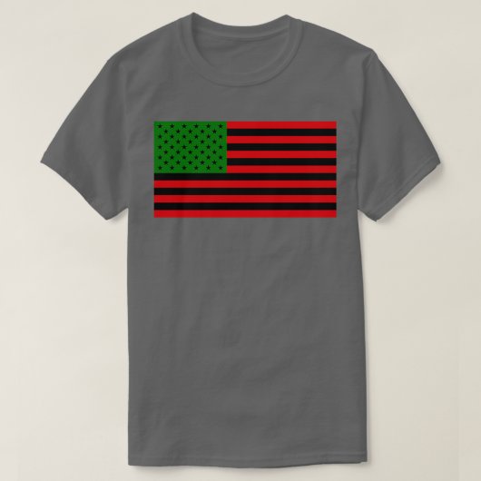 Afrikaans-Amerikaanse vlag, rood, groen T-shirt (Design voorkant)