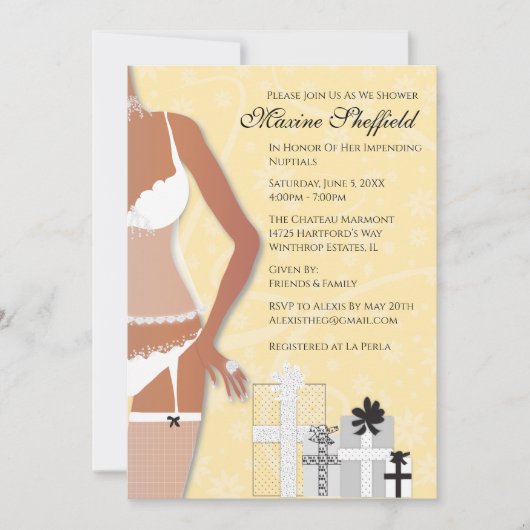 Afrikaans-Amerikaanse Vrijgezellenfeest Geel Kaart (Voorkant)