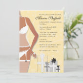 Afrikaans-Amerikaanse Vrijgezellenfeest Geel Kaart (Staand voorkant)