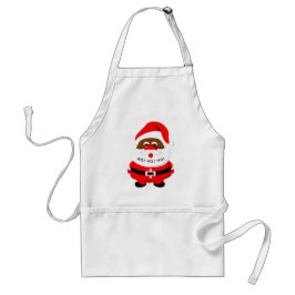 Afrikaans-Amerikaanse witte kerstkerstman Standaard Schort