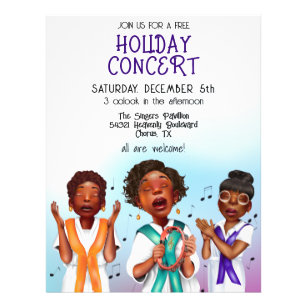 Afrikaans-Amerikaanse zangers vakantie Flyer