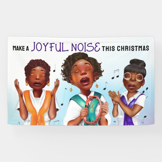 Afrikaans-Amerikaanse zangers vakantie Spandoek (Horizontaal)