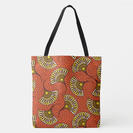Afrikaans Ankara-fanpatroon Tote Bag (Voorkant)