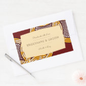 Afrikaans Ankara Kitenge Goud Bloemen Gift Label (Envelop)