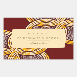 Afrikaans Ankara Kitenge Goud Bloemen Gift Label
