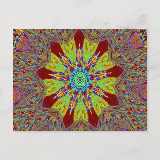 Afrikaans-Aziatisch Europees etnisch patroon Briefkaart (Voorkant)