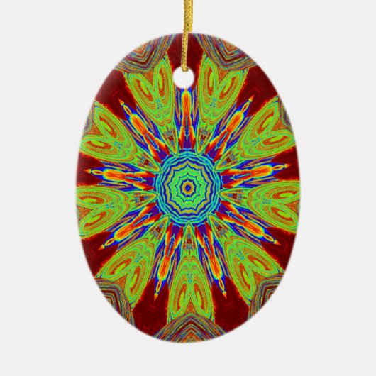 Afrikaans-Aziatisch Europees etnisch patroon Keramisch Ornament (Voorkant)