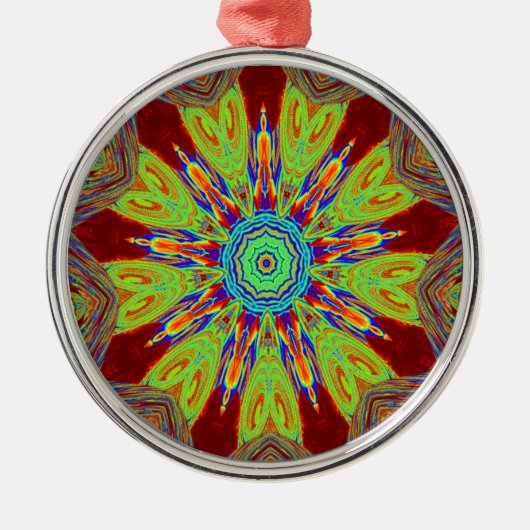 Afrikaans-Aziatisch Europees etnisch patroon Metalen Ornament (Voorkant)