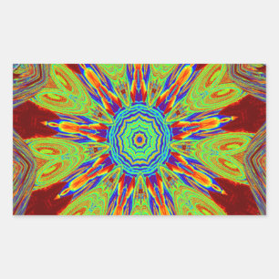 Afrikaans-Aziatisch Europees etnisch patroon Rechthoekige Sticker